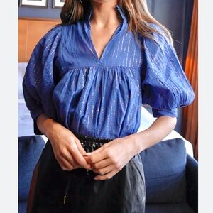 Never a Wallflower Blue Top